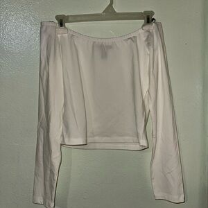 white off the shoulder forever 21 shirt size Large